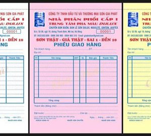 Phiếu Giao Hàng CTY Sơn Gia Phát